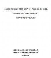 山東祥東新材料科技有限公司年產8.7萬噸抗氧化劑、烷基酚及粗酚精制項目(一期)(一期裝置)竣工環(huán)境保護驗收監(jiān)測報告